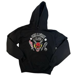 Stranger Things Hellfire Club GLOW IN THE DARK Sweatshirt Hoodie-Unisex-small